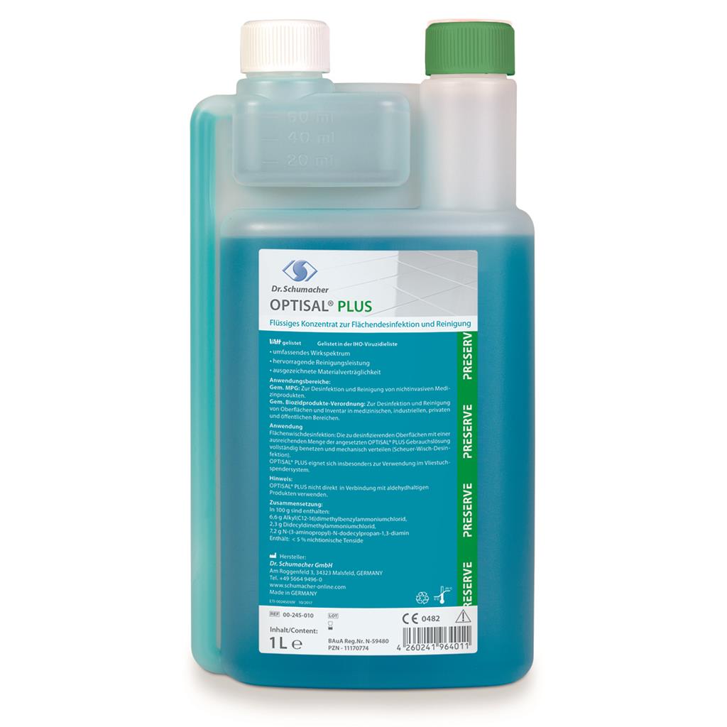 Optisal Plus, Flächendesinfektion, 1 Liter-Flasche, VE = 10 Flaschen