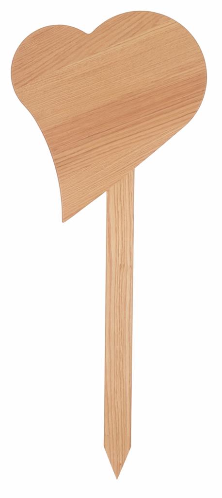 Grabtafel HERZ, 76*32 cm, Eiche lackiert