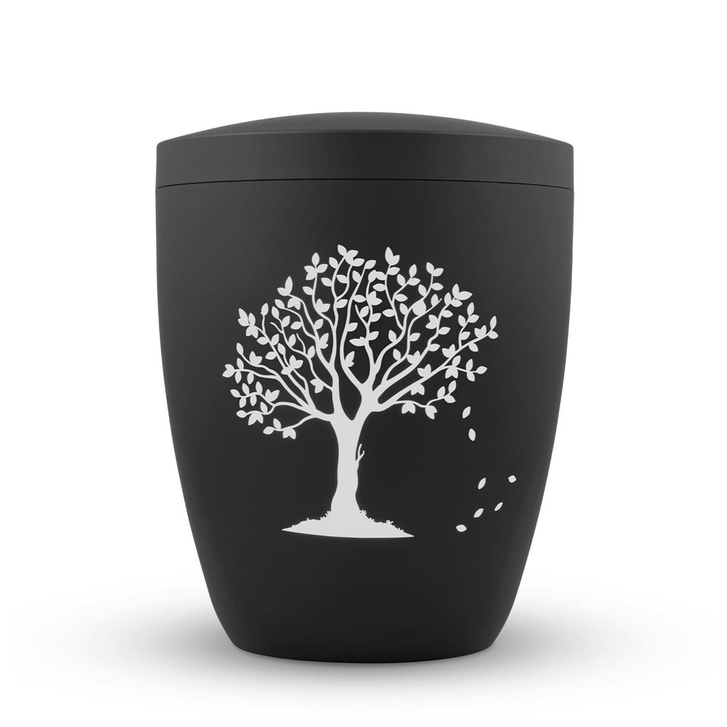 Naturstoffurne, stone-grey, "Baum"