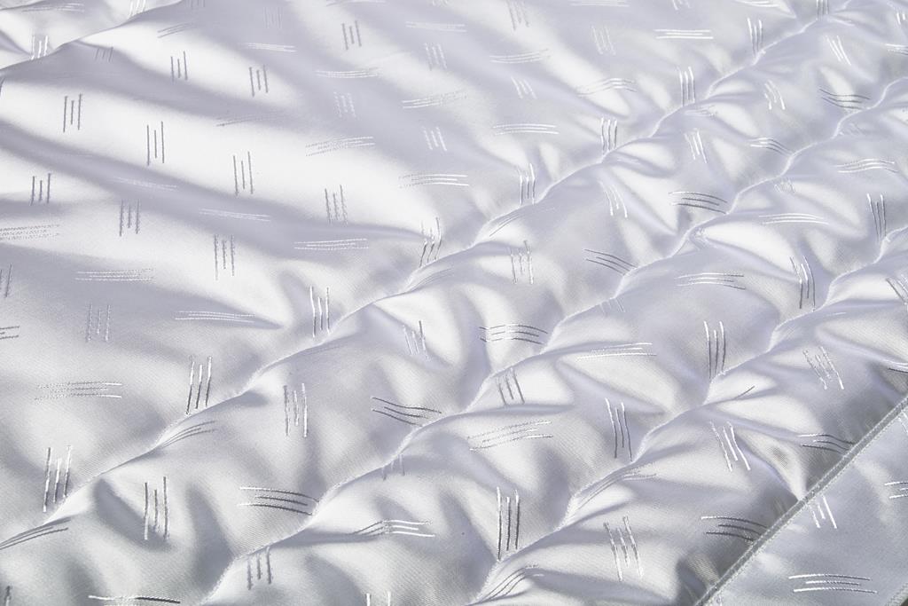 Deckengrt., Damast weiß Dess. 2, Stehsaum, 200 g/m²