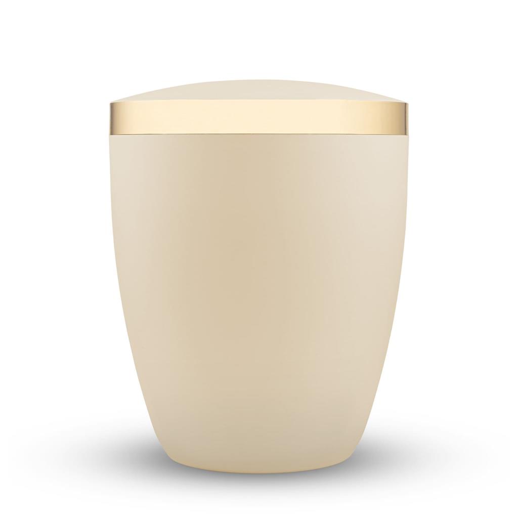 Naturstoffurne, seashell, Goldband