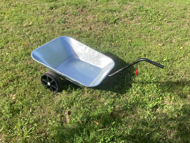 Handwagen mit Vollgummirädern, mit verzinkter Mulde