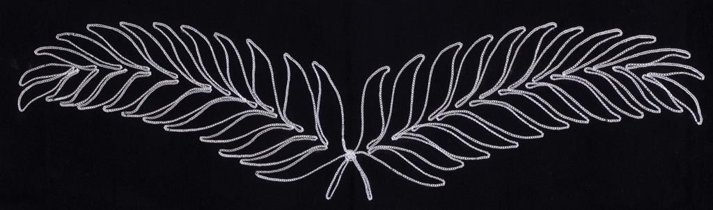 Behang Velveton mit Stickerei