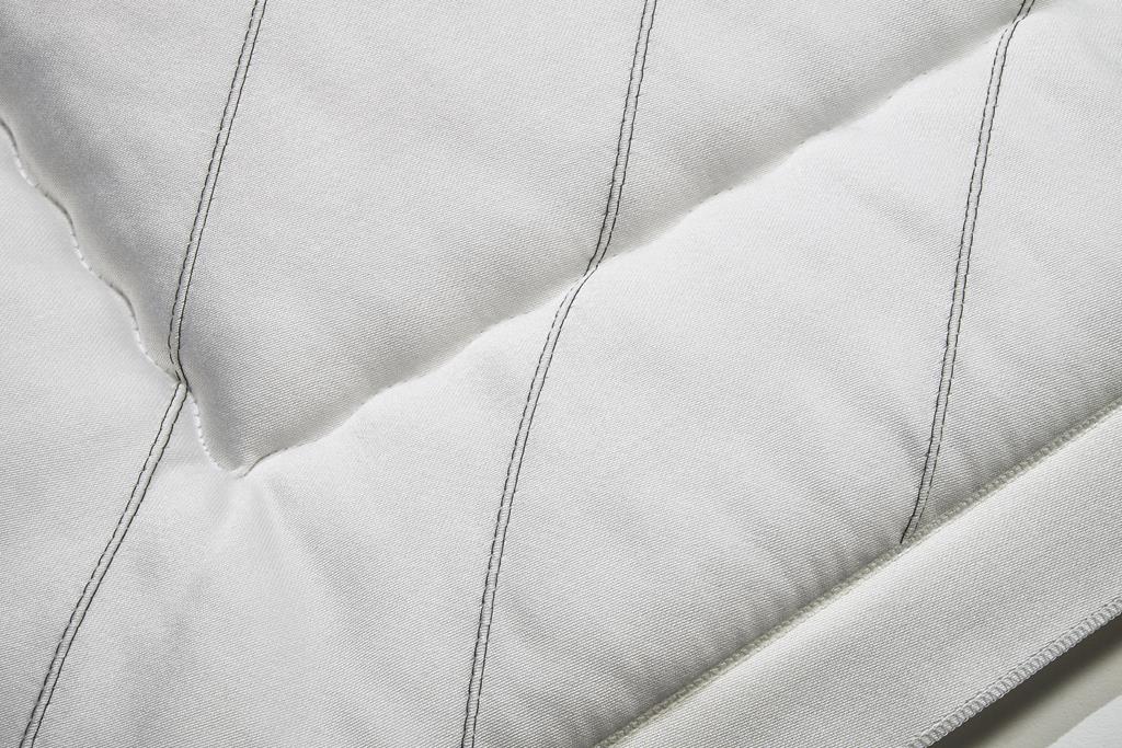 Deckengrt., Drell creme, Biesen diagonal, Stehsaum, 250 g/m²