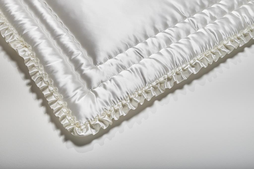 Deckengrt., Atlas creme, T-Volant, 350 g/m²