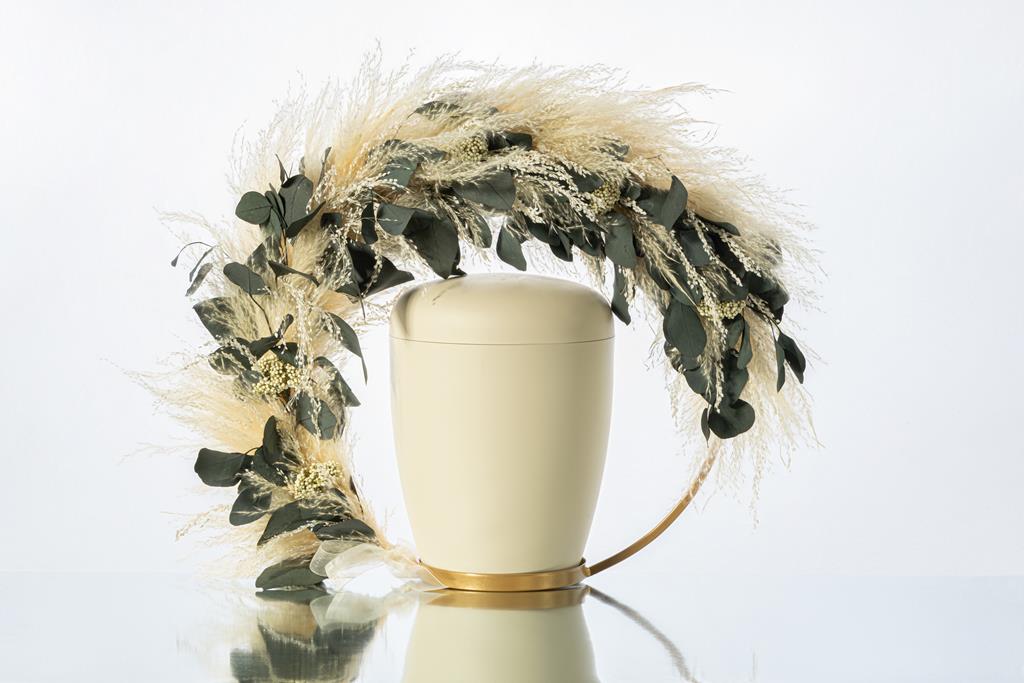 Deko-Ring gold, Eukalyptus-Natur